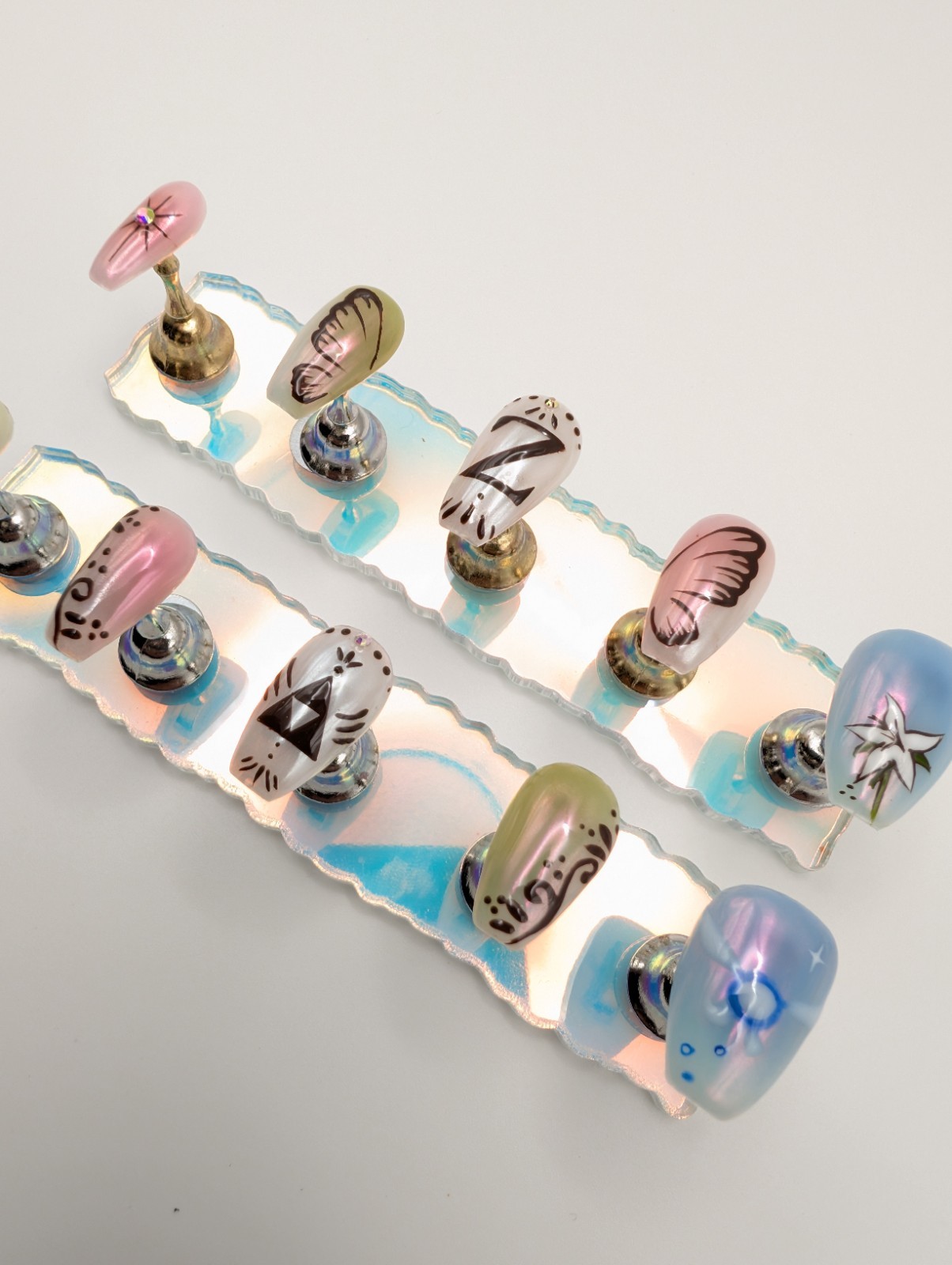 Handcrafted Legend Of Zelda Short Coffin Press-On Nails Handmade