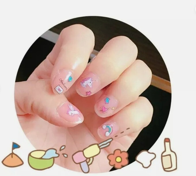 Unicorn Sheet Nail Art Stickers Temporary Nail Sticker Unicorn Party Birthday