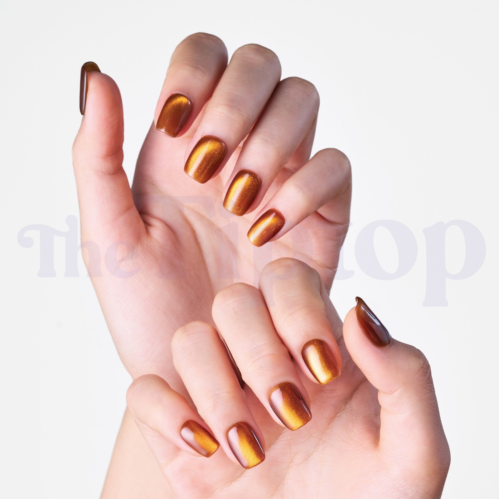 Amber Luxe/Reusable/Christmas/Fall/Nail Art/Short Coffin Press On Nails/M14