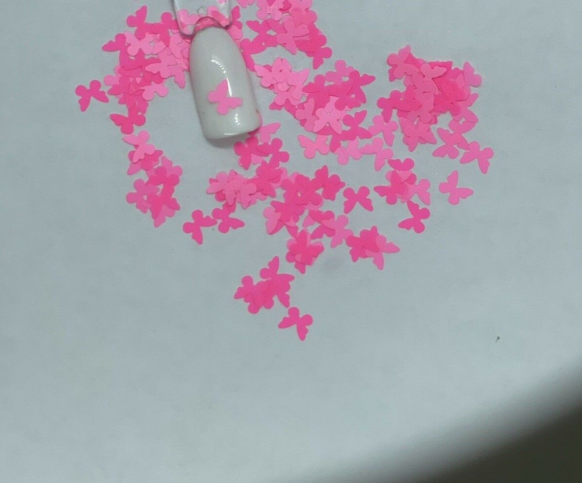 Butterfly 1 Neon Hot Pink Nail Glitter | 1 TSP | Gel Nail Art & Acrylic