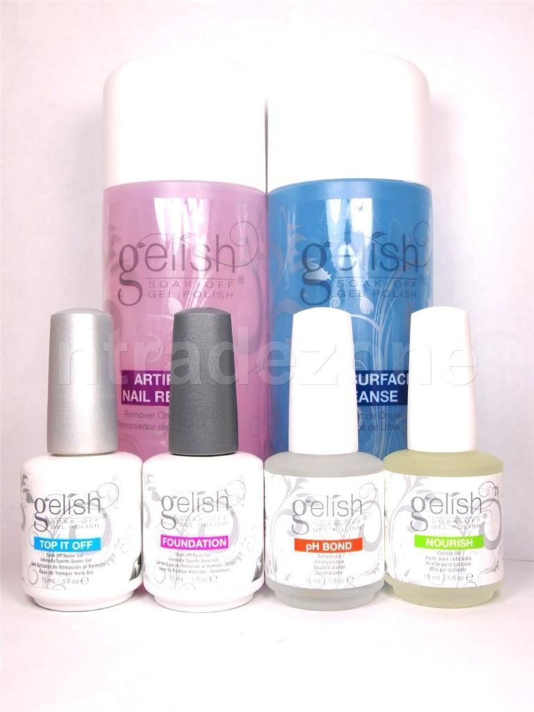Harmony Gelish Top, Base Coat pH Bond, Remover, Cleanser, Cuticle Oil Gel Polish
