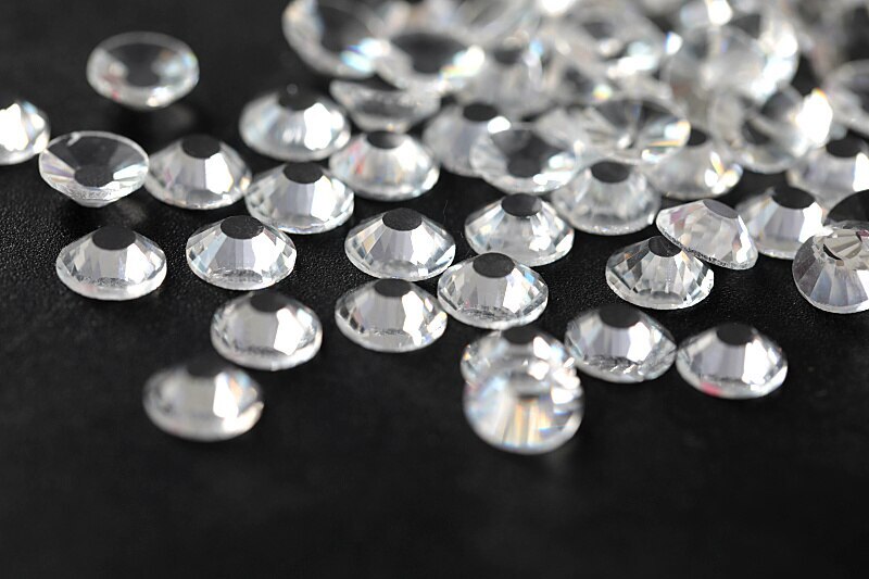 Transparent Crystal Rhinestones FlatBack Glitter Glass Gems for Nails Decoration