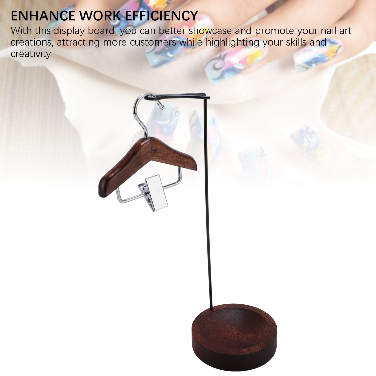 Nail Art Color Card Display Stand Elegant For Nail Studios Wood Easy To Use
