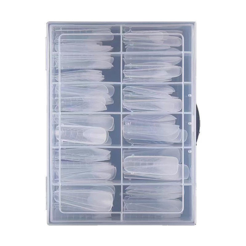 96Pcs/box Half Matte Nail Forms four Types Nail Molds Set Nail Extension Tips
