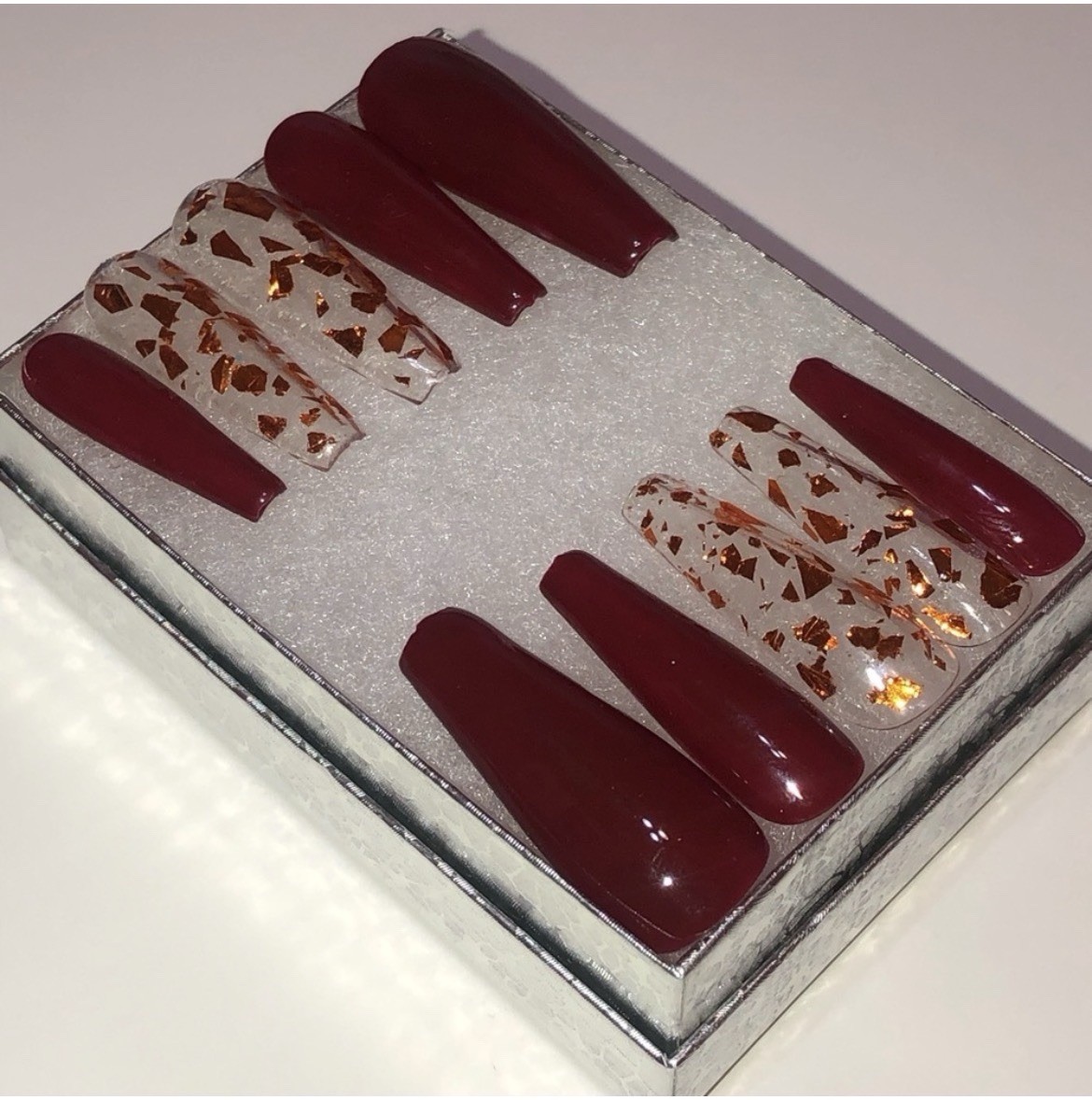 Handmade Gel Press-On Nails Size Medium 1,5,4,6,8