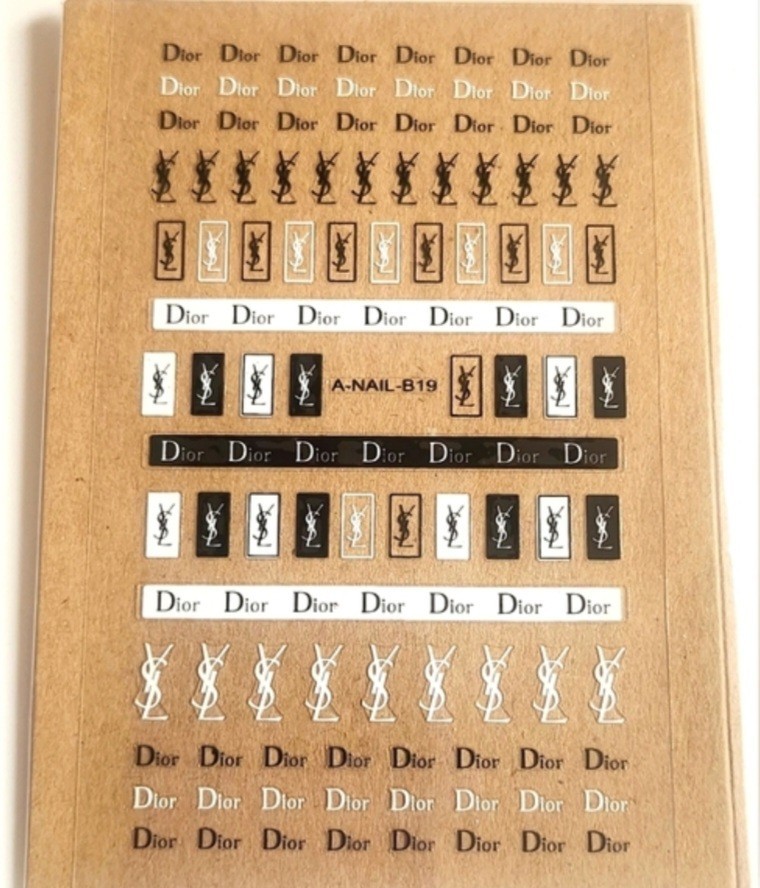 NWT NAIL ART DESIGN SELF-SEAL STICKERS SOLID BLACK & WHITE N°37!