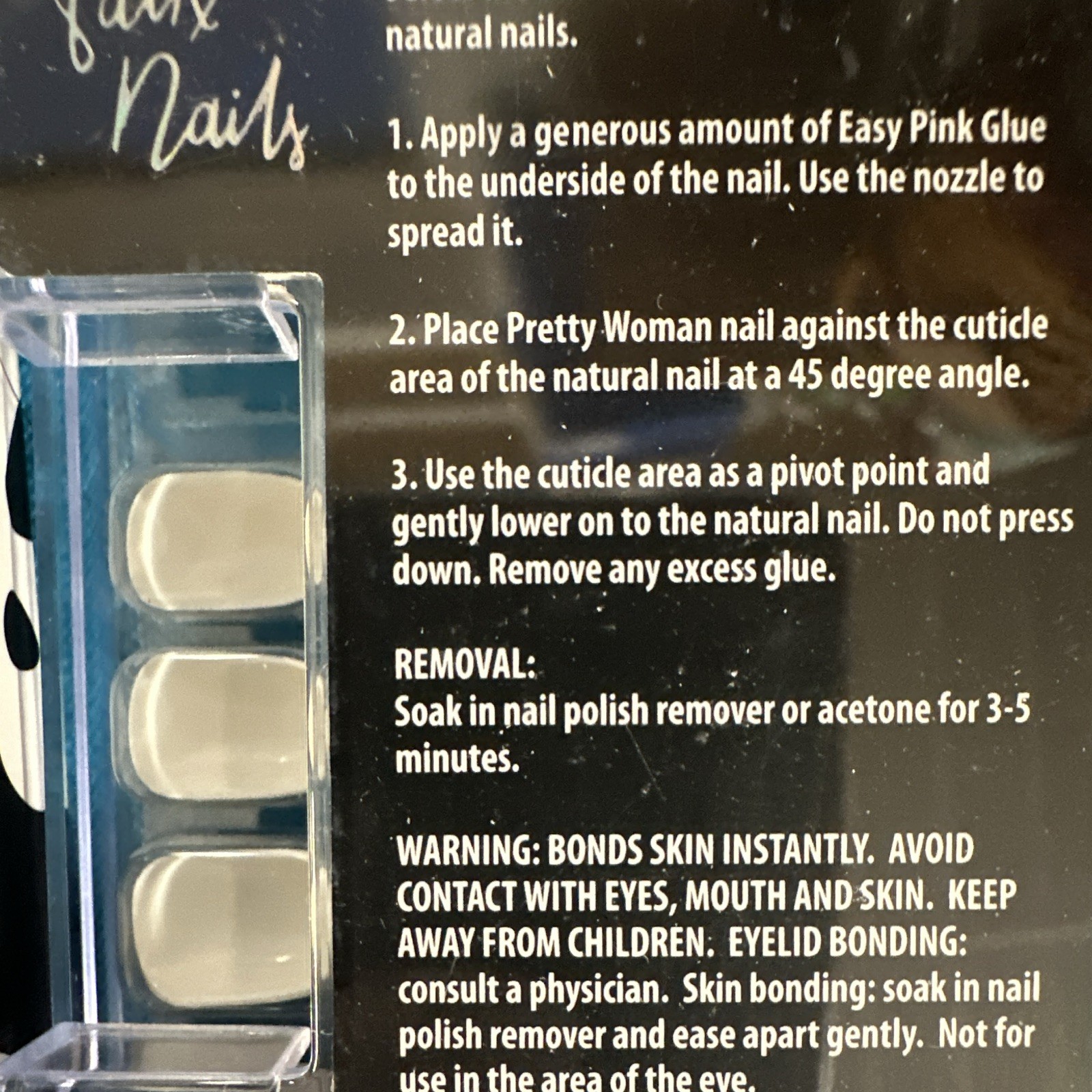 Pretty Woman Press-On Nails Cow Print Short Square ABS, Glue Included, 24ct