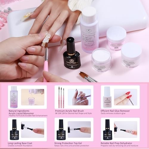 Acrylic Nail Kit for Beginners – Complete Set with Drill, Glitter Powder, Tips &