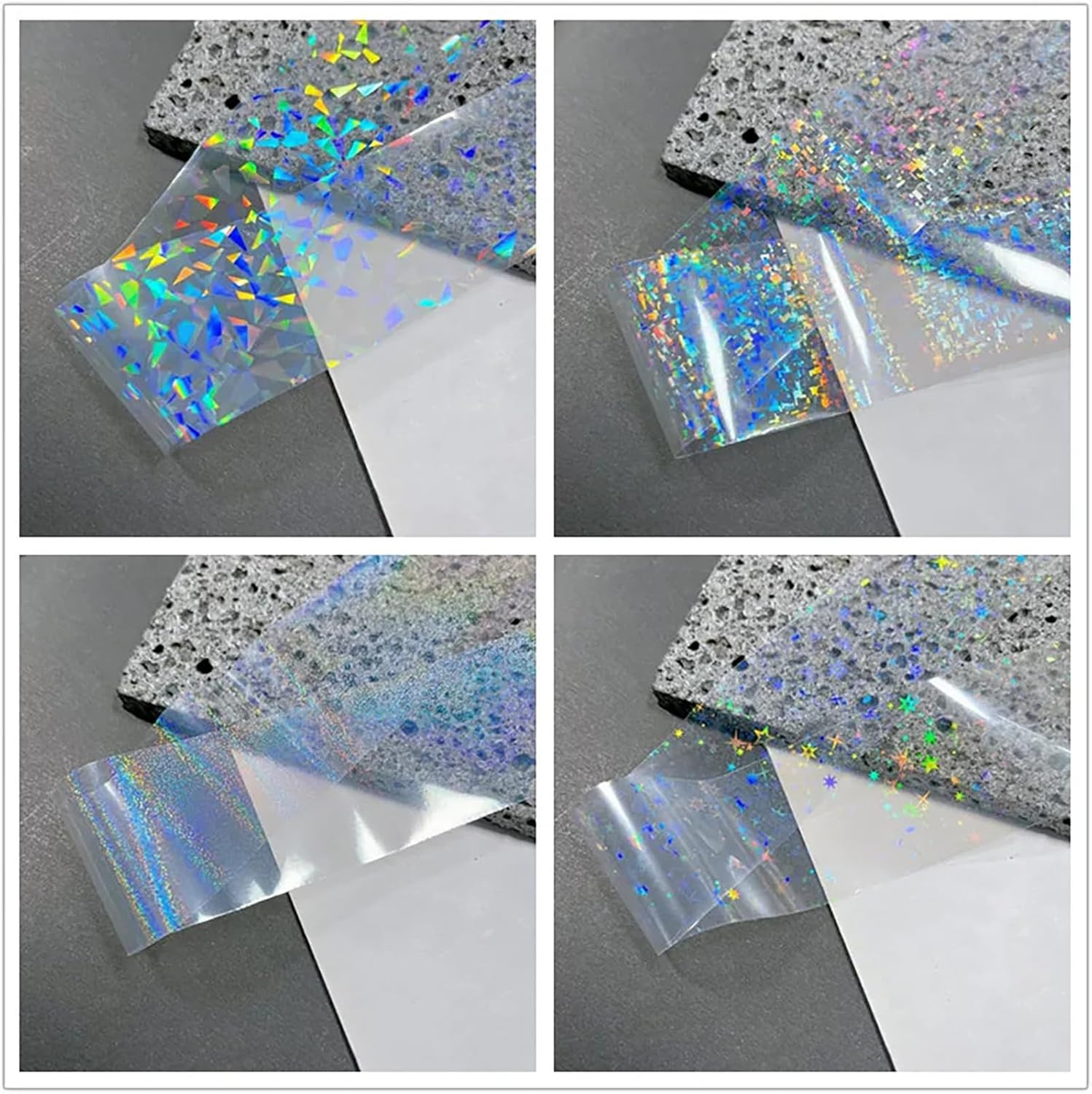 Aurora Nail Art Foil 20 Rolls Holographic Transfer Foil for Laser Designs