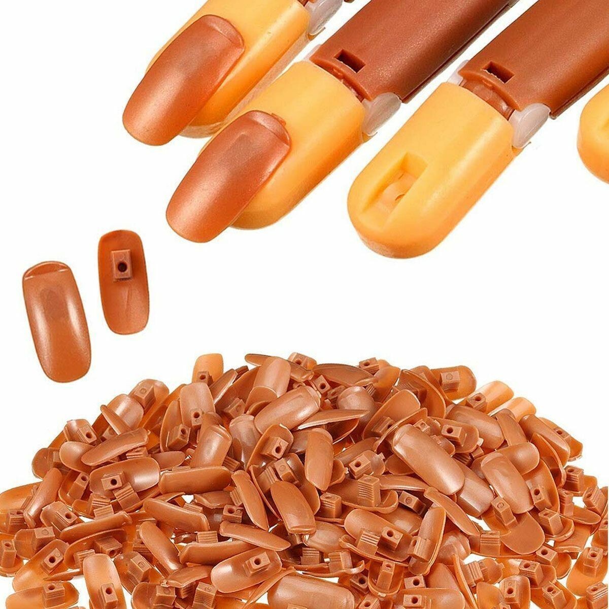 🔥 200Pcs False Nail Art Tips DIY Train Practice Manicure Tool Hand Removable 🔥