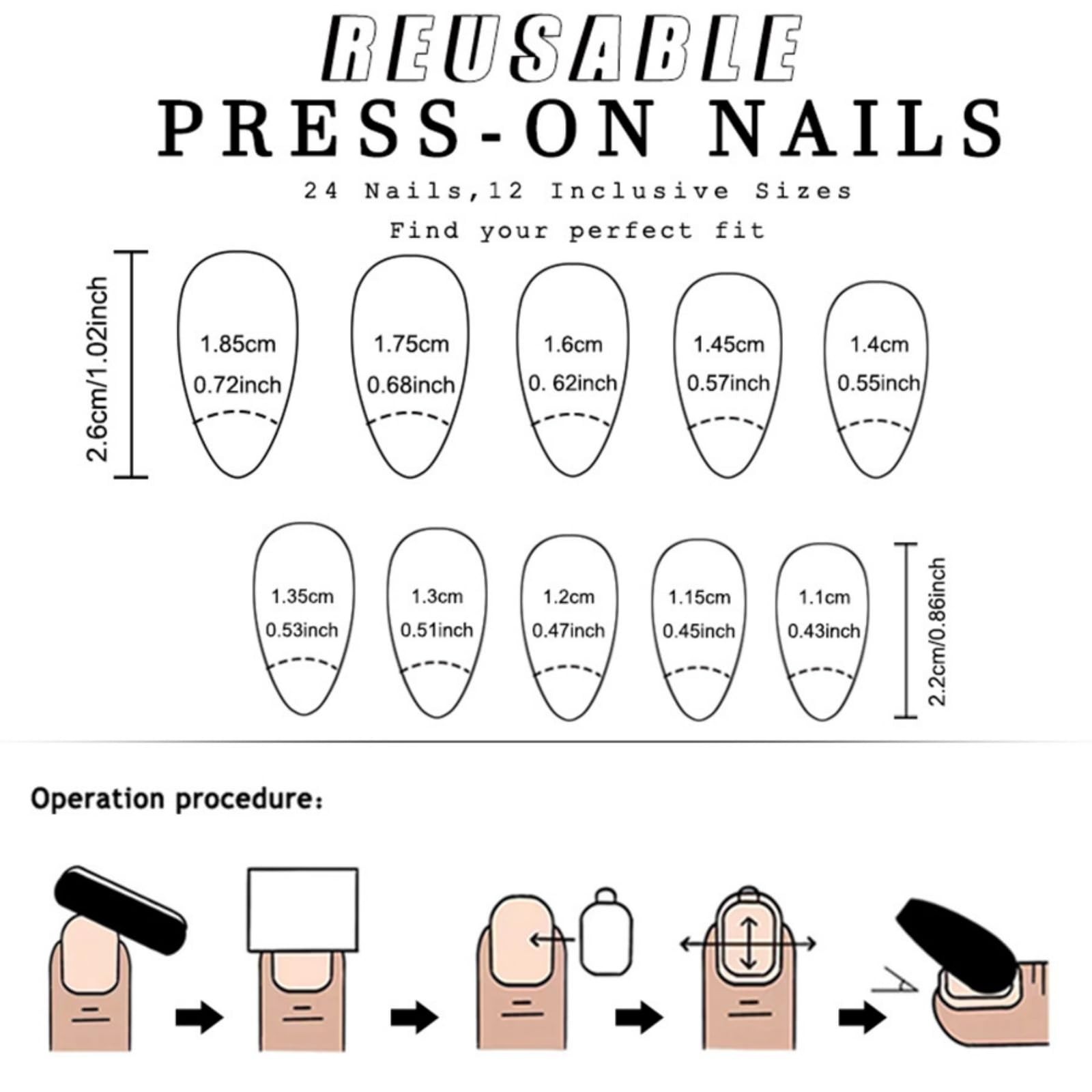 Press On Nails Almond French Tip, Glue On Nails for Gift, Supremely Fit Natur…