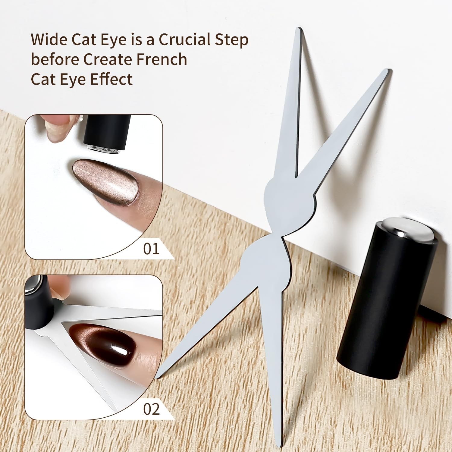 Double Head Cat Eye Magnet Tool for Effortless French Nail Art – V & Smile Lines