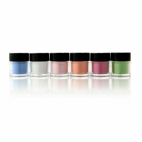 New Mia Secret Monomer 4 Ounce + GLOW IN THE DARK Nail Art Powder 6 Colors Set