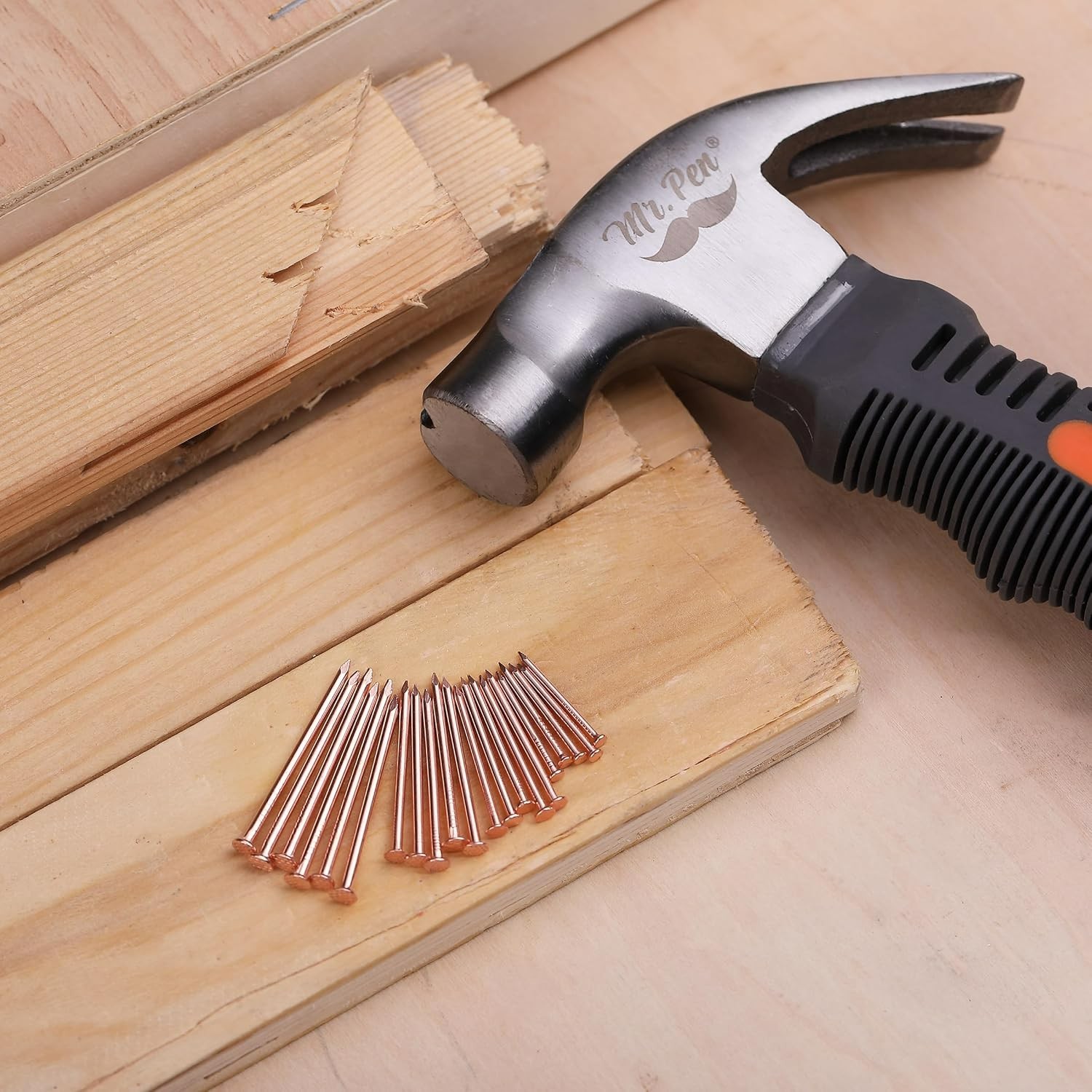 Versatile 600-Pc Nail Kit in Rose Gold – Ideal for DIY & Woodworking Projects