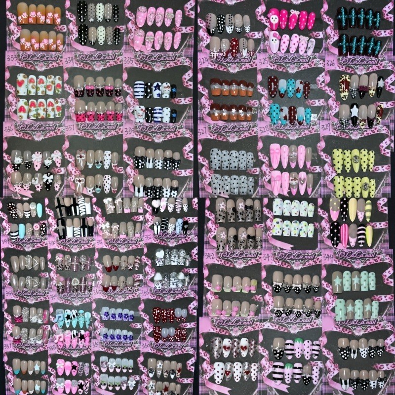 40 Pcs of Fake Nail Patches, Including Short, Medium, and Long Nail Art Pieces