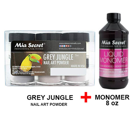 Mia Secret Monomer 8 oz with 6 Colors Set Nail Art Powder Selection (Pick Yours)