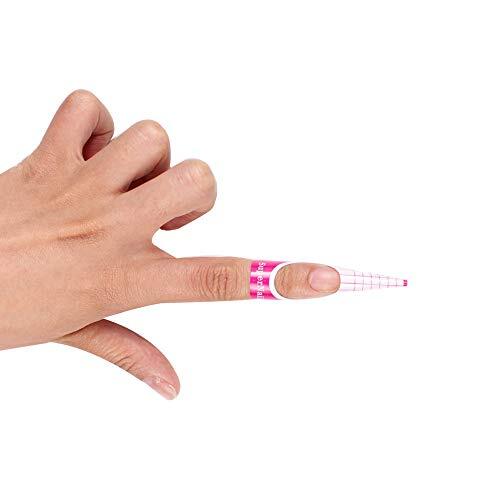 500Pcs/Roll Nail Form, Nail Art Guide Stickers for Acrylic UV Gel Nail Tips Red