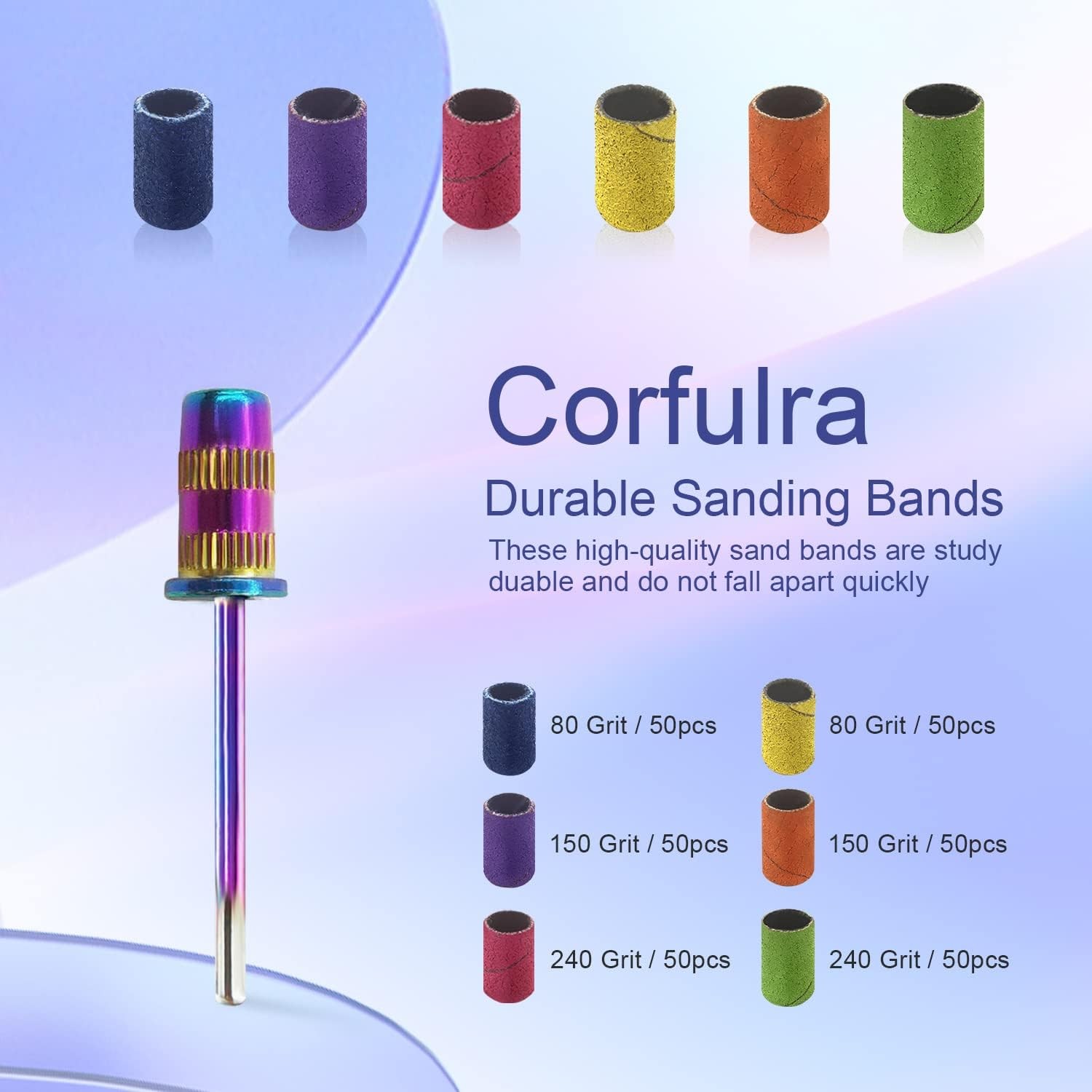 Sanding Bands for Nail Drill, Nail Drill Bits Sanding Bands Corfulra