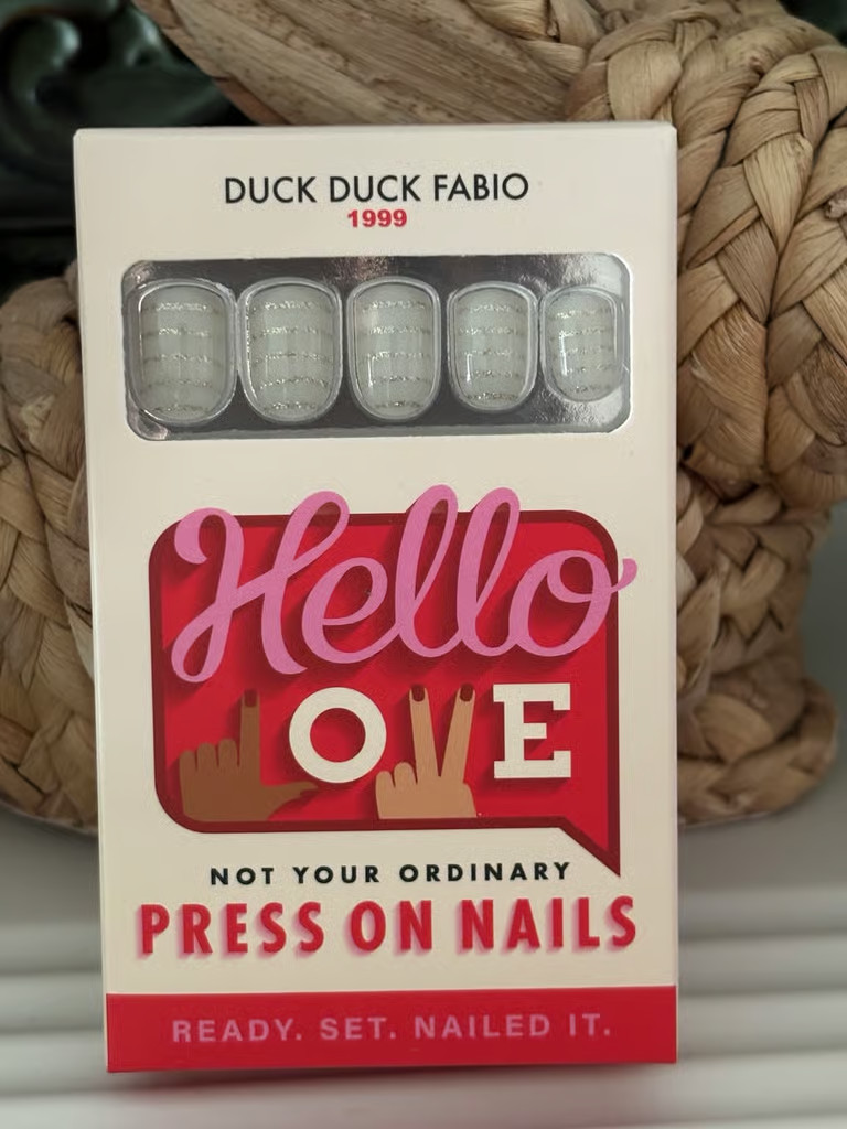Hello Love Duck Duck Fabio Press On Nails