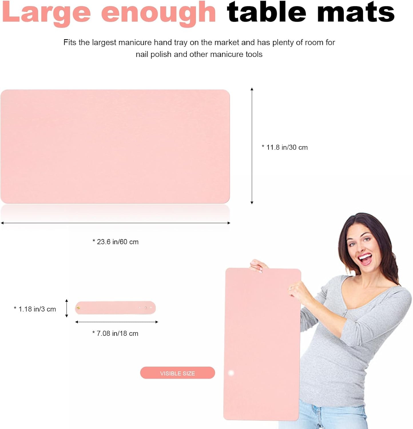 Pink Nail Art Table Mat – Foldable Hand Rest Pad for Nail Art