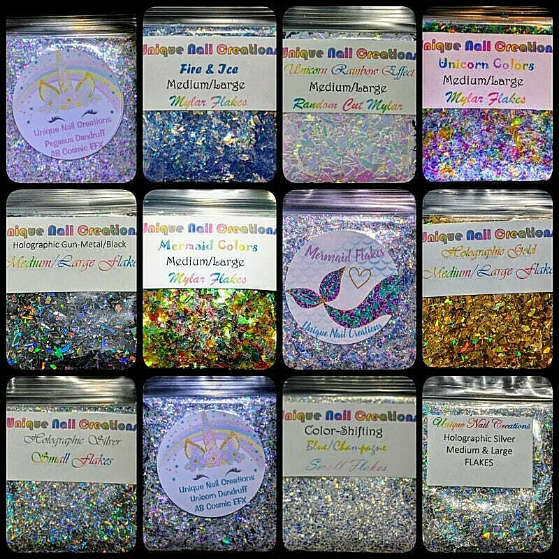 FLAKES & MYLAR✨LAZER HOLO & EFX Cosmic~You Choose•Nail Art•Face•Festival•USA