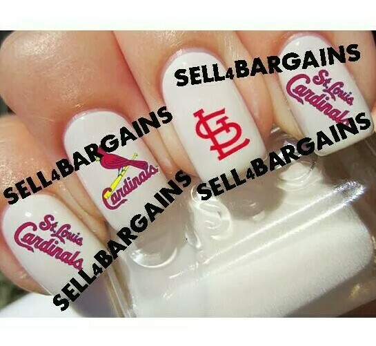 MLB ST. LOUIS CARDINALS BASEBALL TEAM》3 Different Designs》Nail Art Decals