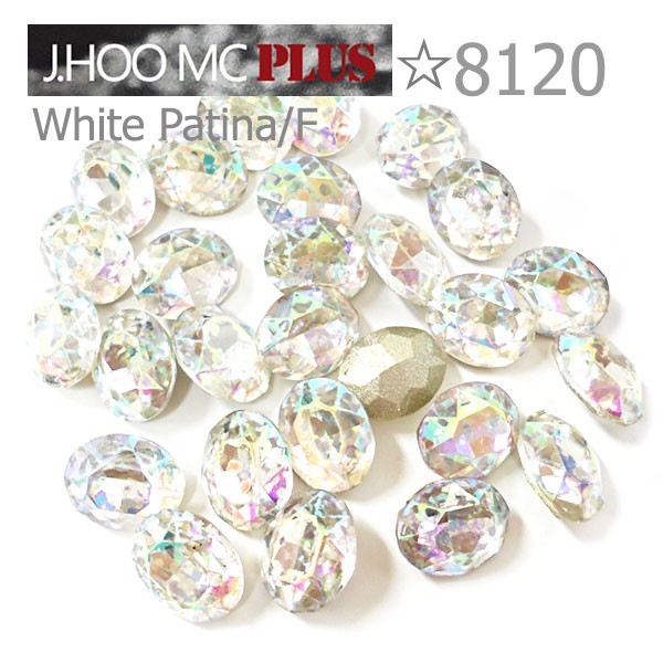 J.HOO Crystal 8120 Oval V-Cut Fancy Rhinestones 10x8mm Nail Art (8pcs)