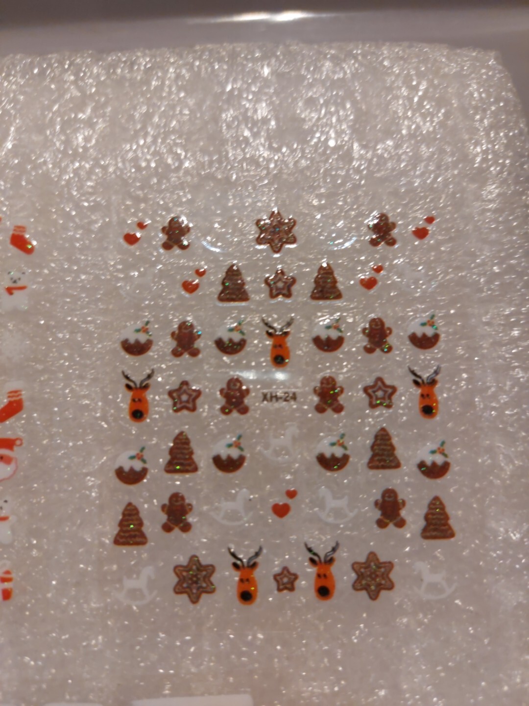 3 X Small Sheets Of Christmas Nail Art Stickers (Dn179) New
