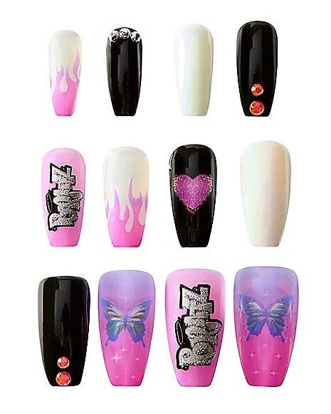 (Lot of 2) SPIRIT HALLOWEEN Bratz Press On Nails (Adult)