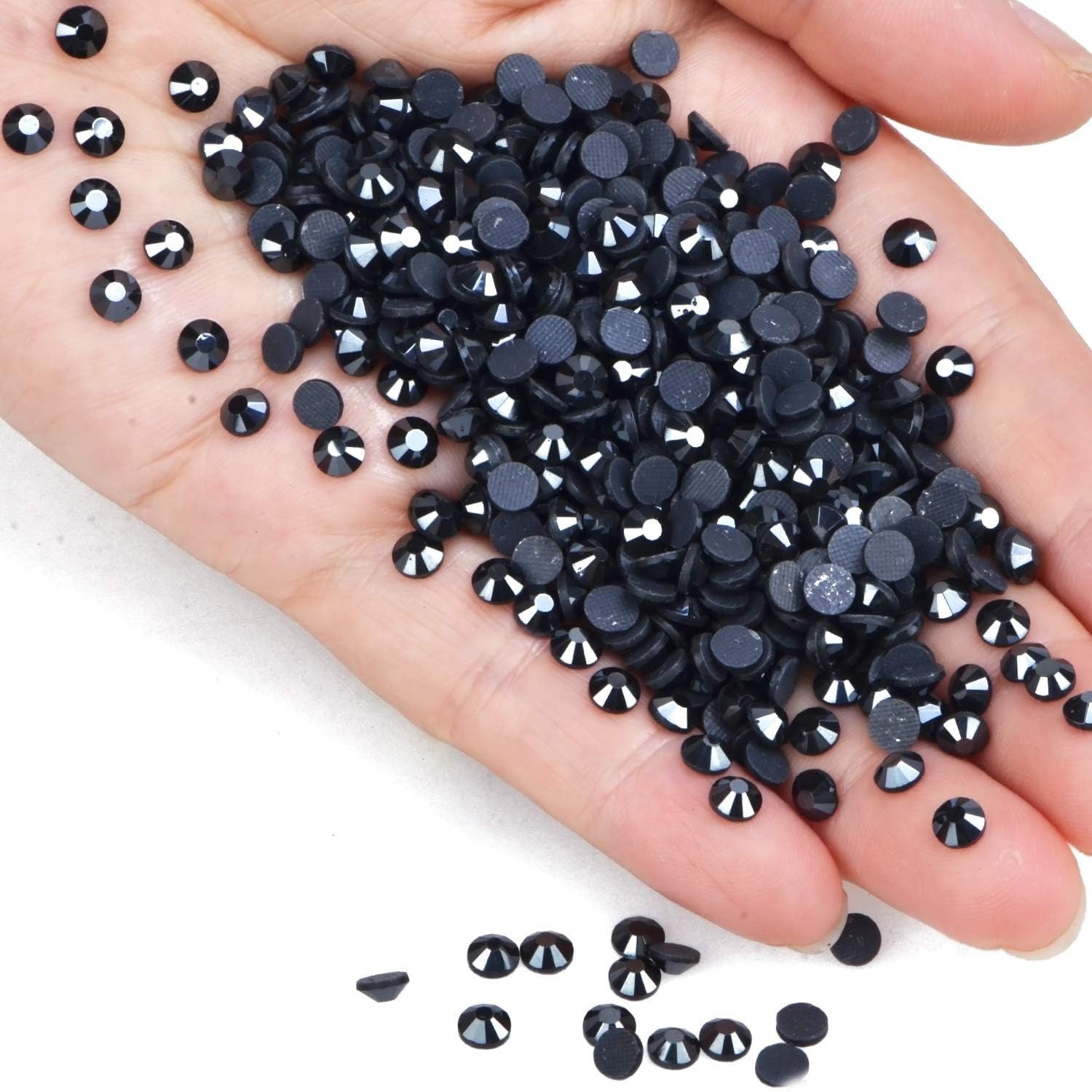 1000 Pieces Hot Fix Glass Flatback Rhinestones HotFix Round Crystal Gems (Hem…