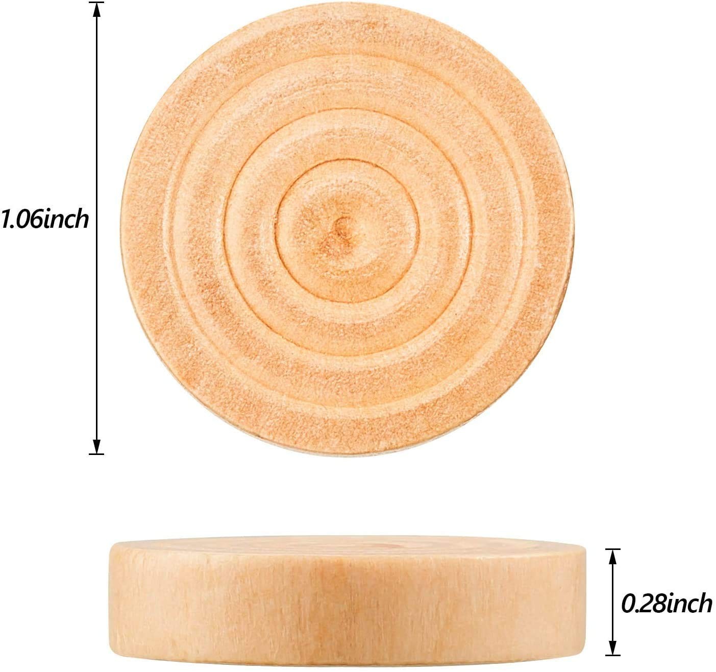 48 Pieces Wooden Checkers 1.06 inches in diameter, Dark Brown and Natural