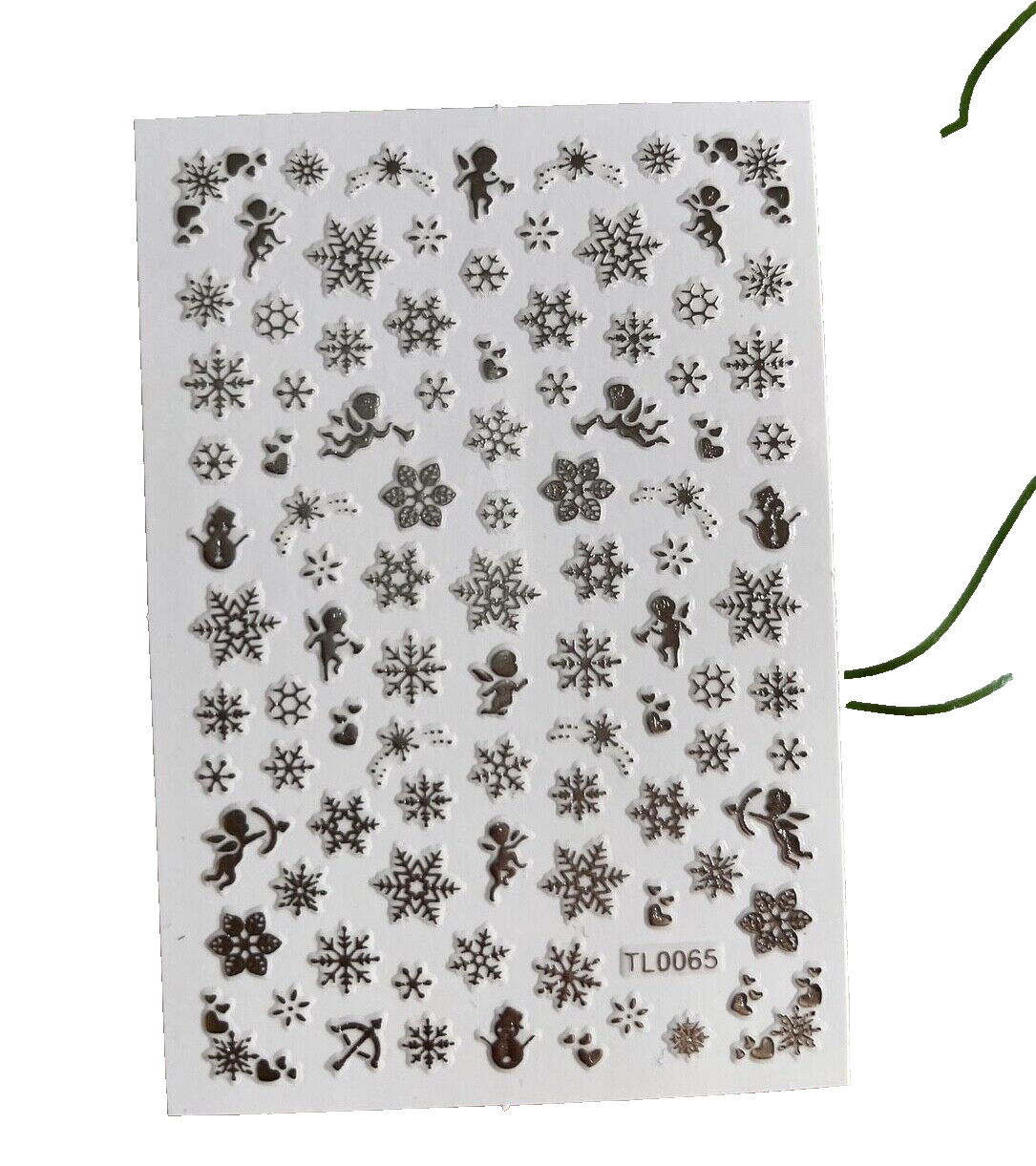Christmas Nail Stickers TL0065 Silver