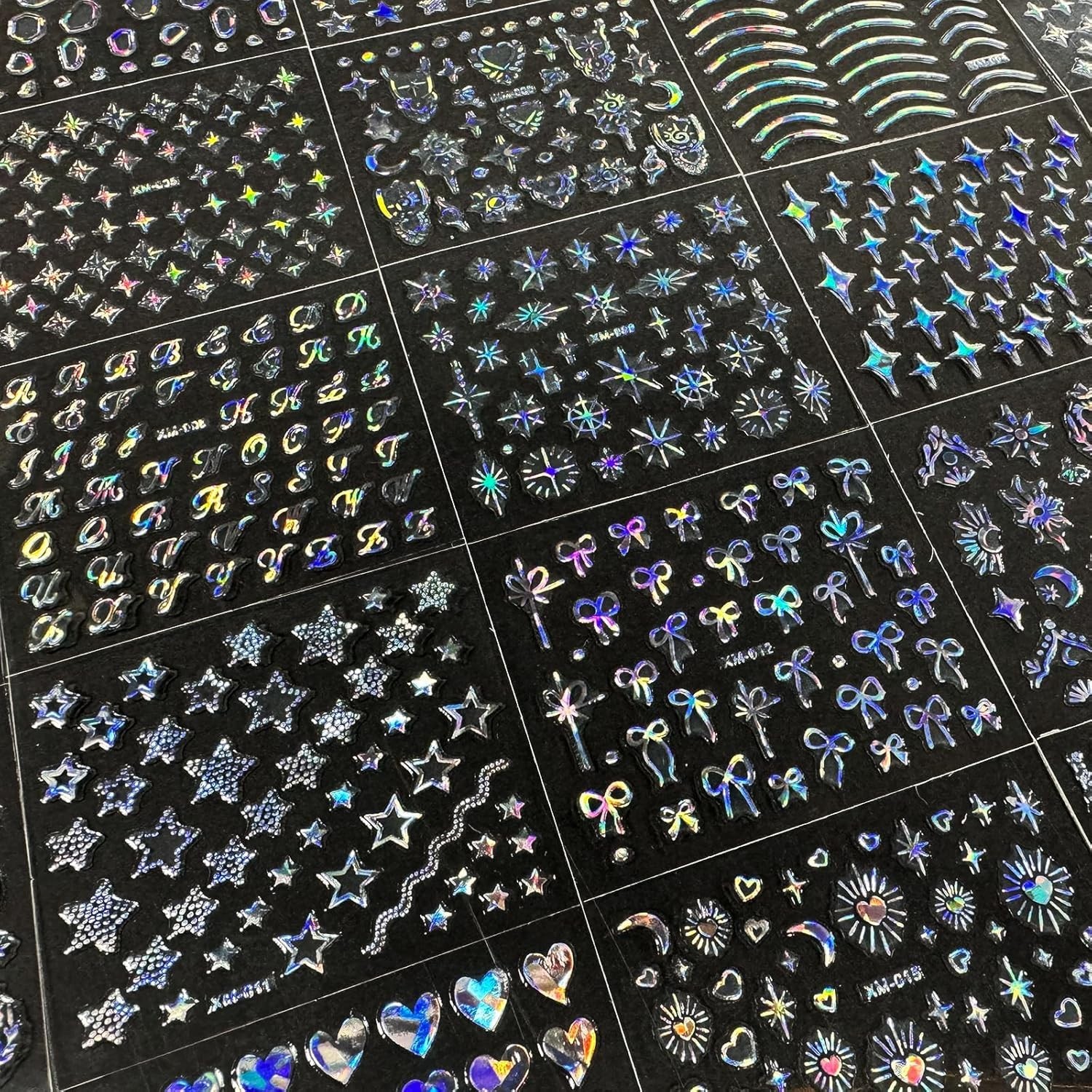 Star Nail Art Stickers Aurora Line 30 Sheets Self Adhesive Nail Decals for Ma…