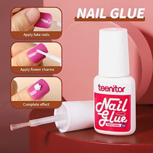 288 Pcs Short Square Press On Nails Artificial Acrylic False Nails w/ Nail Glue
