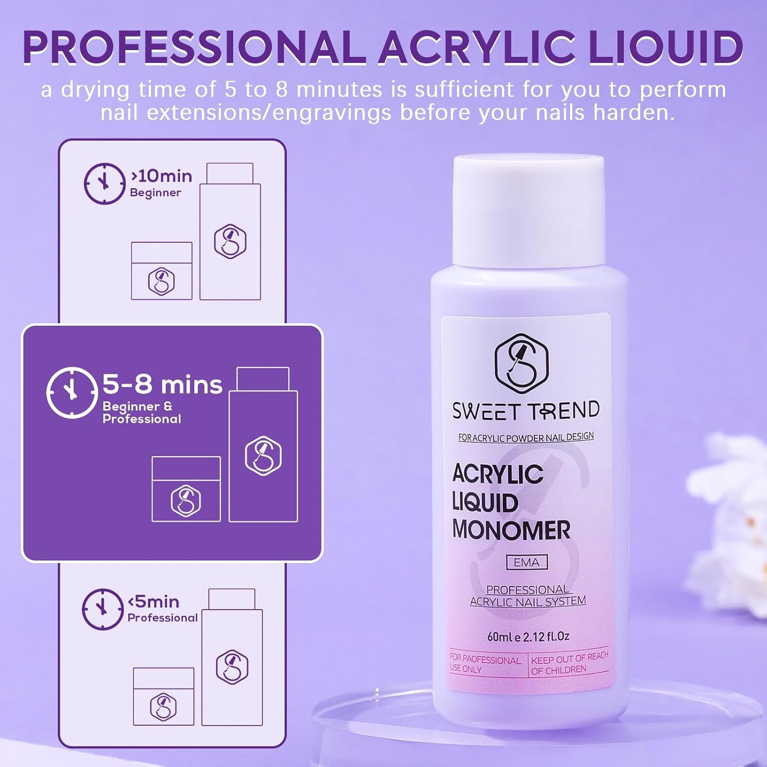 Acrylic Nail Kit 6 Color Powder Liquid Starter Set for Beginners