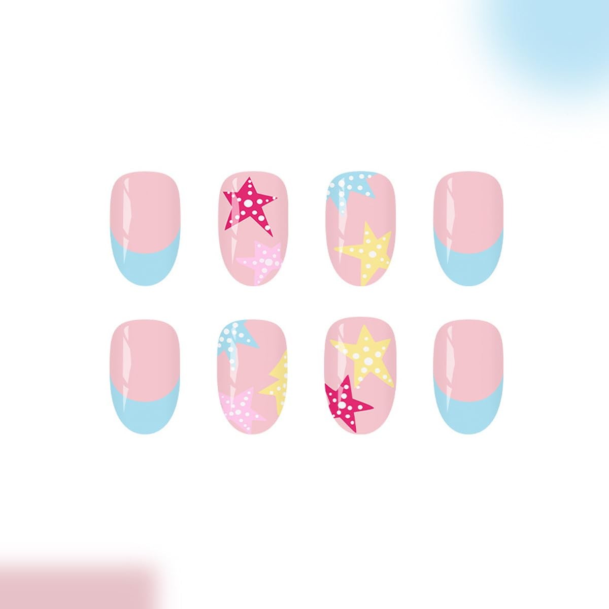 KASOICRA Medium Starfish Oval Press On Nails