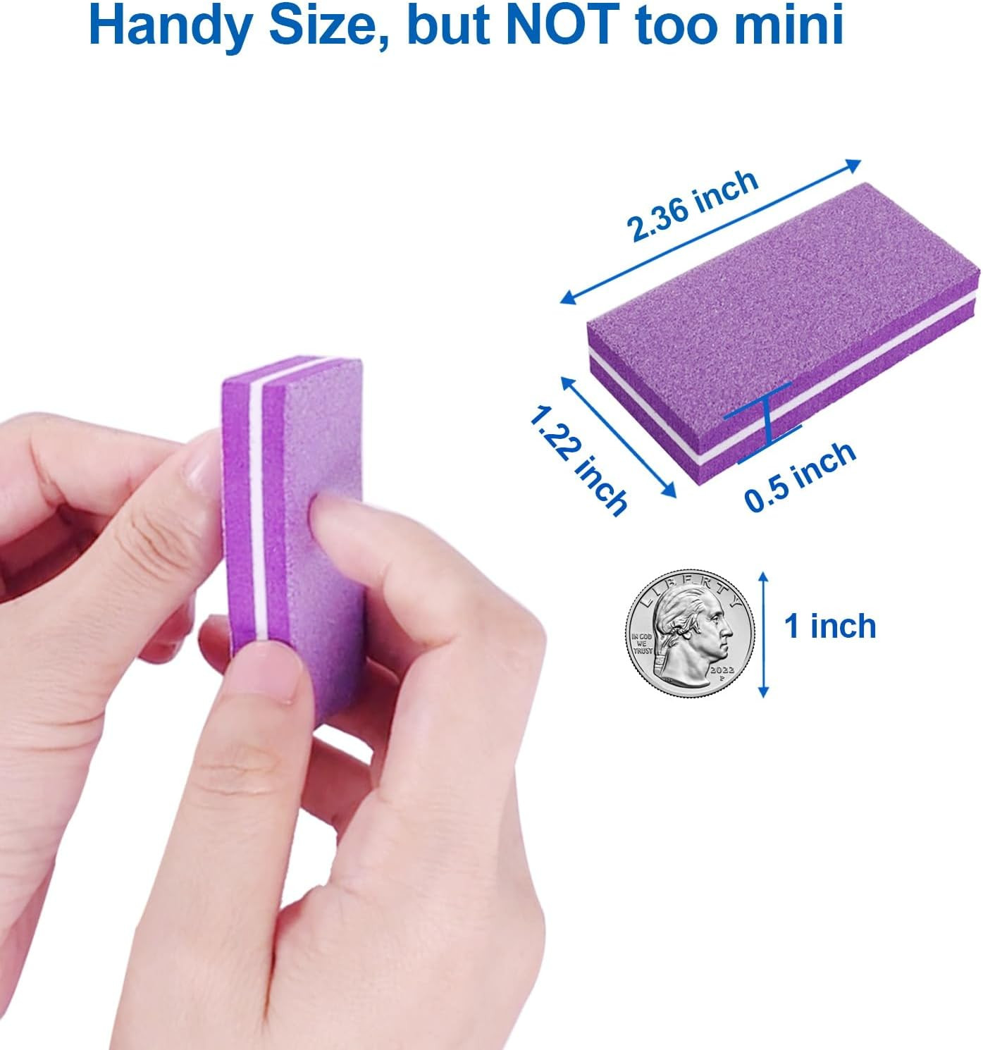Nail Buffers (60 Pack), Buffer Block Nail File for Acrylic Nails and Natural Nai