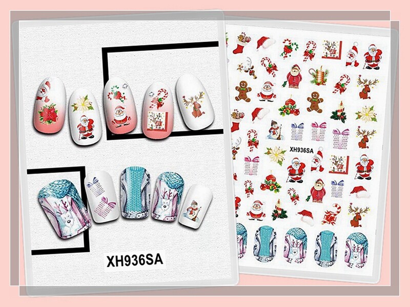 Christmas Nail Sticker Santa Tree Snow Deer