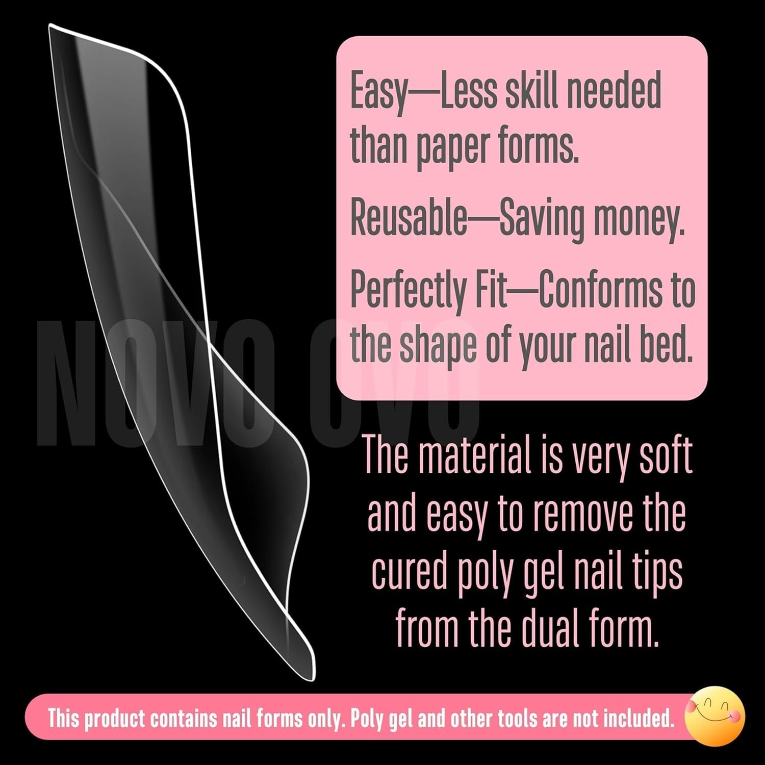 300 Pcs Toe Dual Nail Forms for Poly Gel Toenail Extension, Reusable Full Cov…