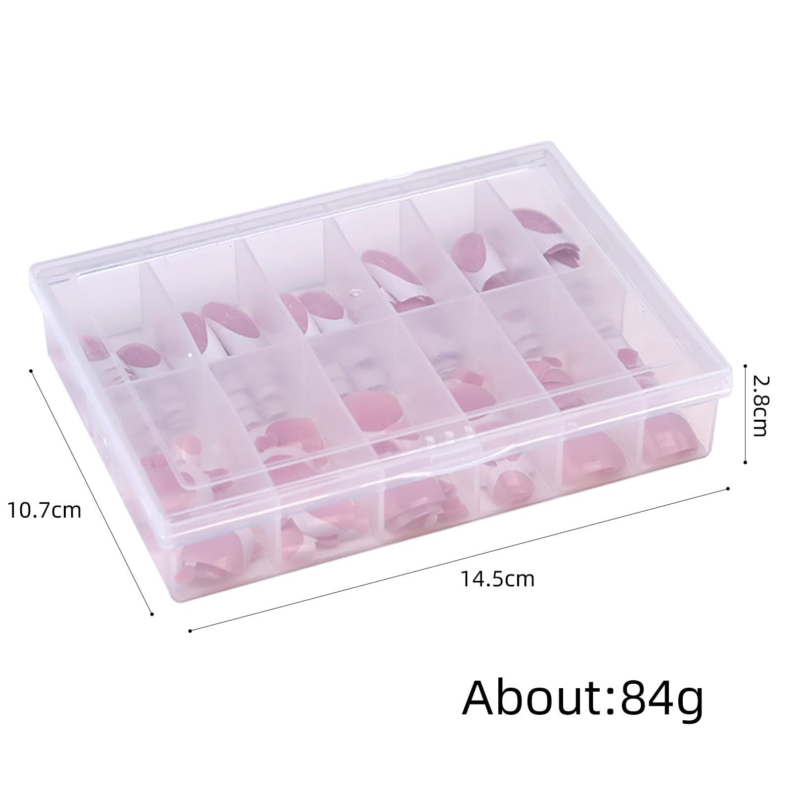 144 Pcs Black French Tip Press on Nails & Press on Toenails Set, Medium Squar…