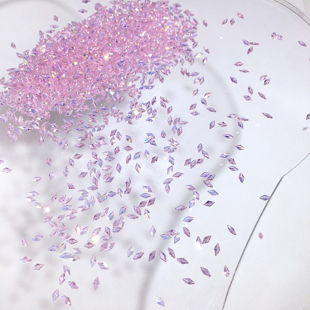 100x 1.5x3mm Mini 3D Flatback Diamond Nail Art Diamonds nail Art Accessory Craft