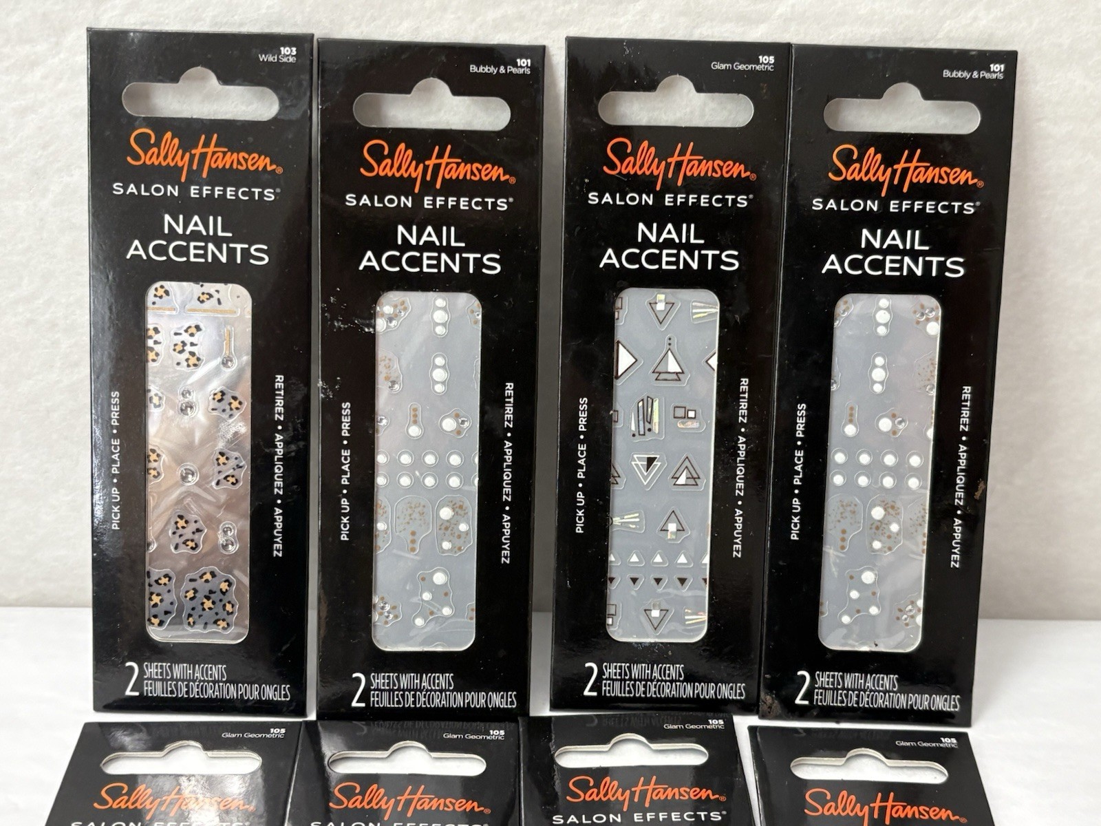 New Sally Hansen 8-PACK Salon Effects Nail Accents Assorted Design Stickers (R2)