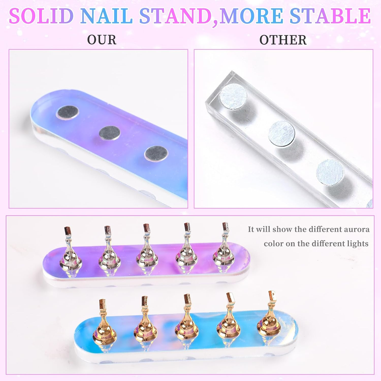 Nail Stands for Press Ons Fake Nail Holder for Painting Nails Art | 2 Sets, 96Pc