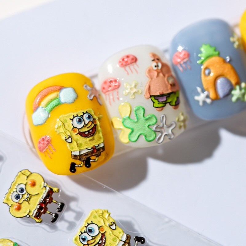 5D Theme Nails Stickers, 5D Cartoon Nails Art Stickers, Embossed Nails Decals(8)