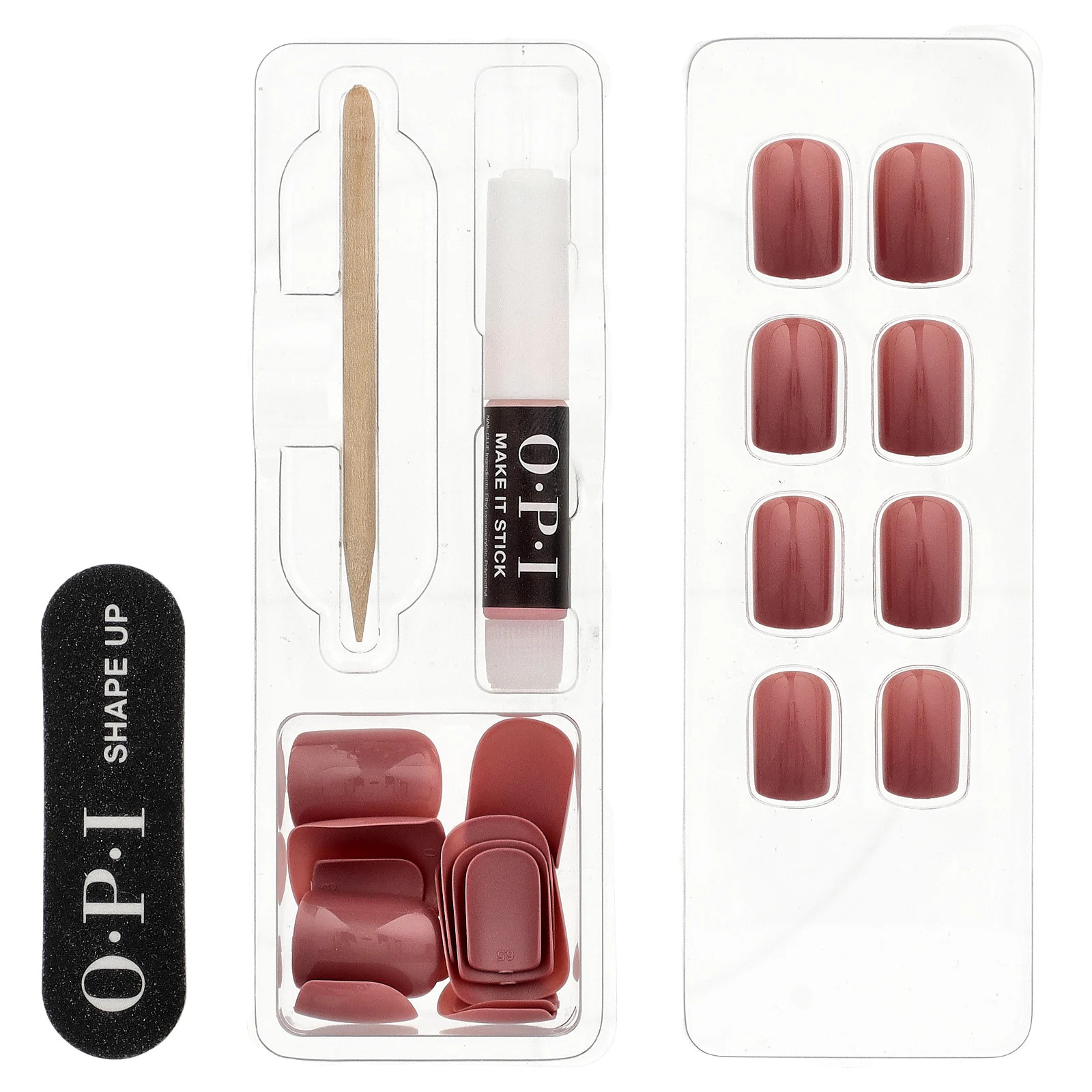 On Point, Instant Press-On Mani, Short Length, Tickle My France-Y, 27 Piece Kit