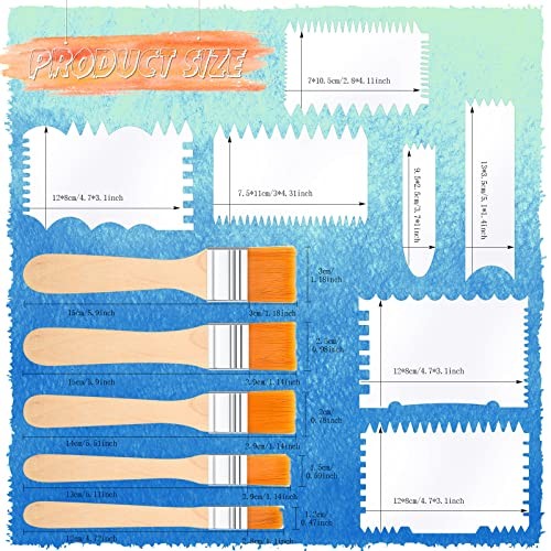 30 Pcs Acrylic Pouring Swipe Painting Tools Supplies Acrylic Pouring Tools