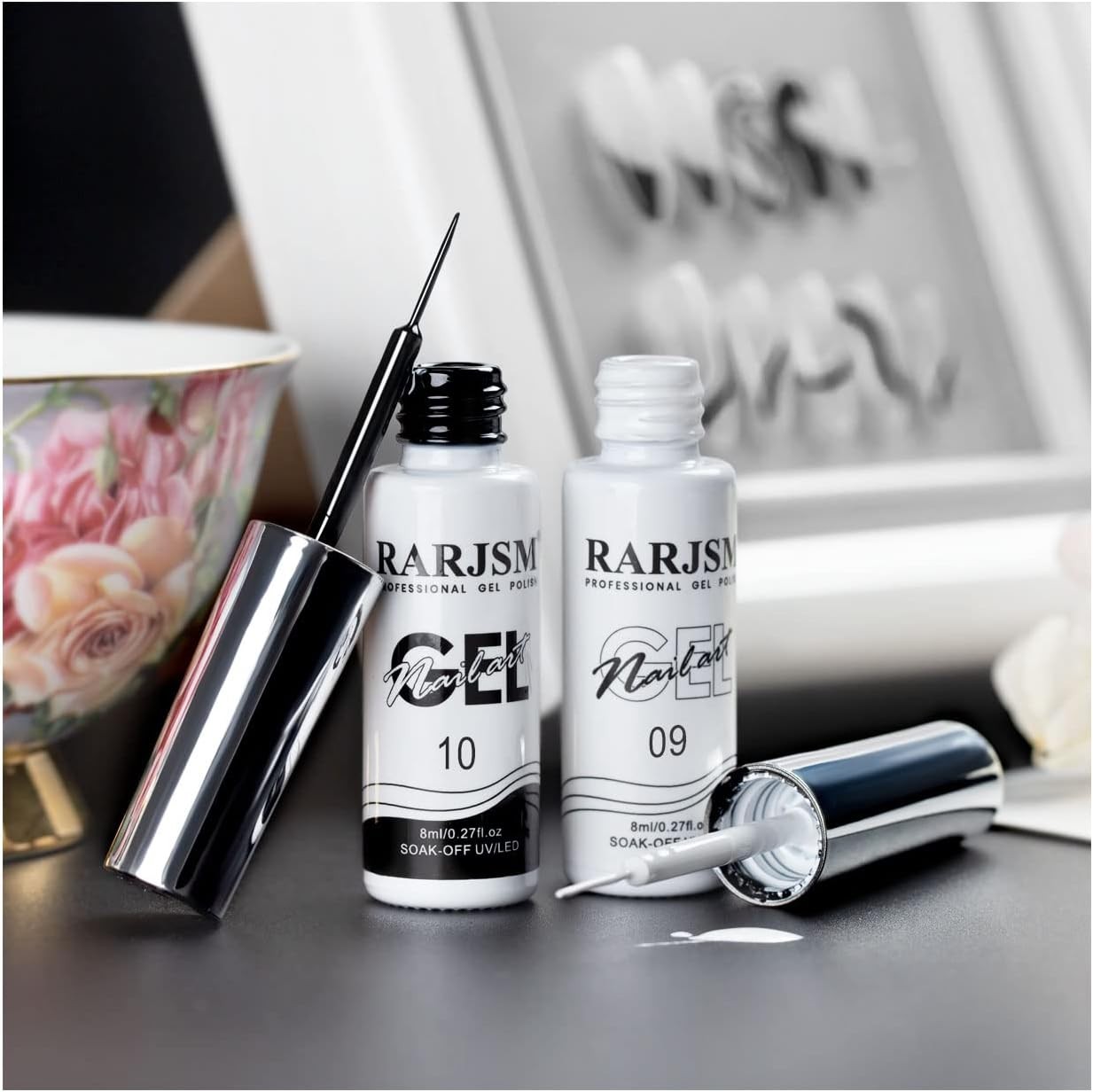 Nail Art l, Liner l Polish, Bla White Nail Design Polish
