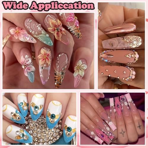 3D Nail Charms and Gems for Nail Art 3D Flower Rein 2pcs multicolor flowers-1