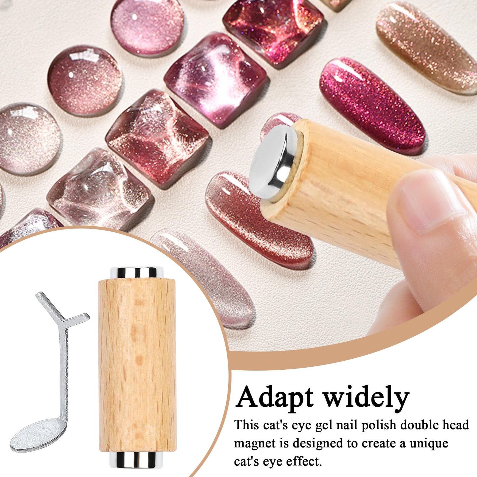 Y-shaped Nail Magnet Stick Wire Tools For Creating Heart & Ingot Shapes On Nails