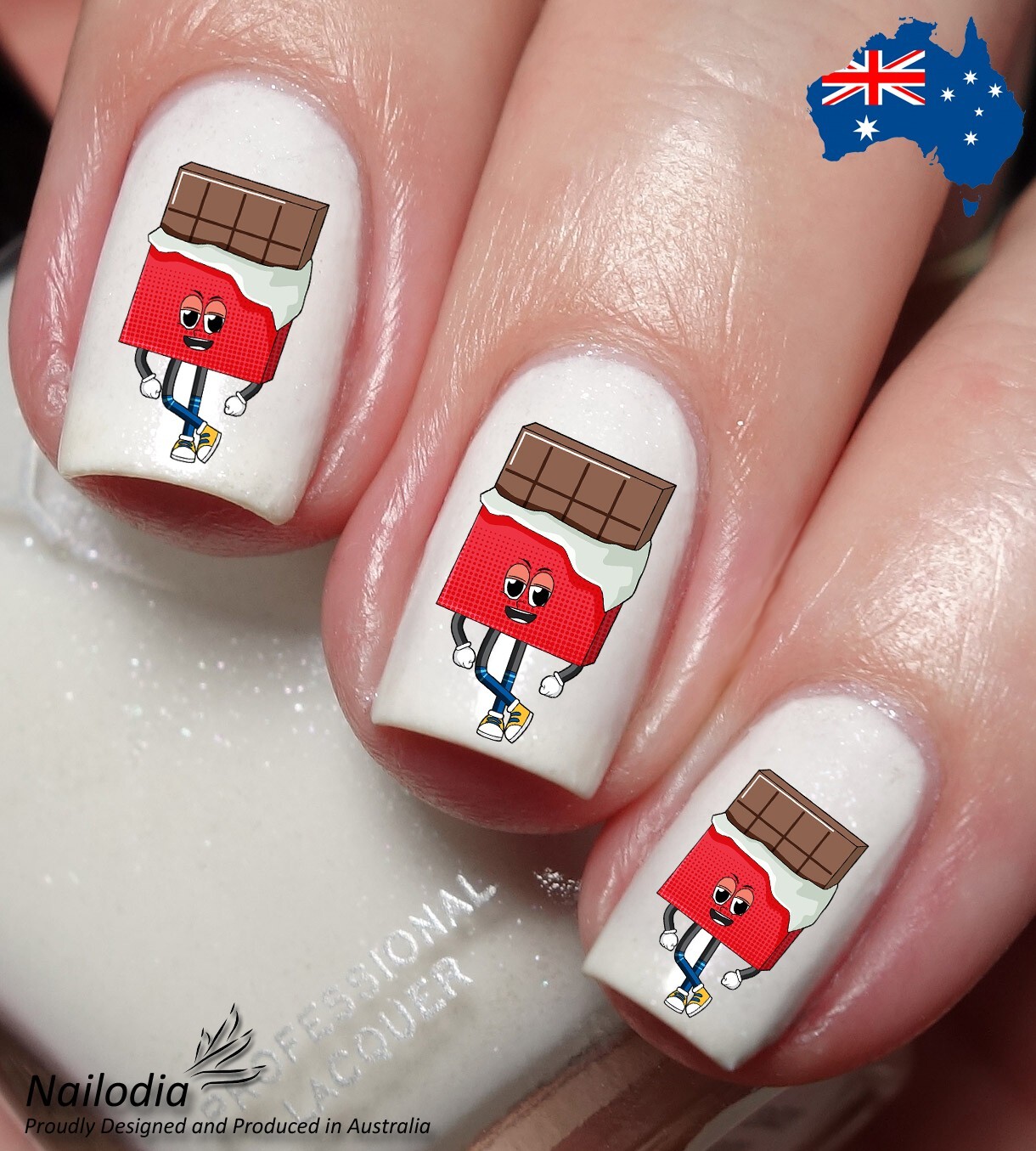 Chocolate Lovers Nail Art Decal Sticker Water Transfer Slider